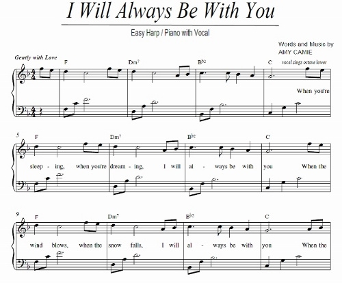 music available melody harp sheet music